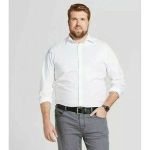 Goodfellow Men Big Tall Std Button White Shirt